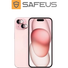 Safeus iPhone 15 9h Safir Temperli Kamera Lens Koruyucu