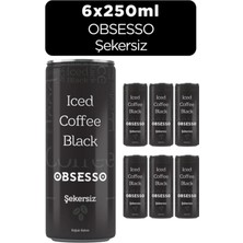 Obsesso Şekersiz Soğuk Kahve 250 ml x 6 Adet