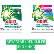 Ariel Beyazlar ve Renklilere Özel Kalıntı ve Leke Karşıtı 4+4 kg