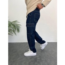 Carisma81 Baggy Kargo Cep Lacivert Pantolon