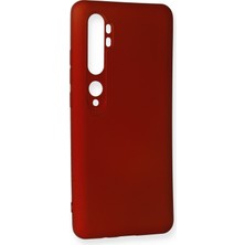 Newface Xiaomi Mi Note 10 Kılıf Premium Rubber Silikon - Bordo 13