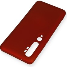 Newface Xiaomi Mi Note 10 Kılıf Premium Rubber Silikon - Bordo 13