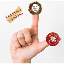 Mutlu Yıllar Yılbaşı Sticker, Yılbaşı Çıkartma Cam Sticker Happy New Year Duvar Sticker-A4 Boyutunda