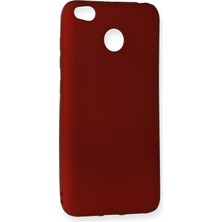 Newface Xiaomi Redmi 4x Kılıf Premium Rubber Silikon - Bordo 13