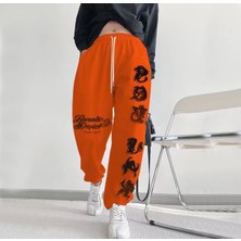 Amor Face Özel Tasarım Lunatte Tribal Baskılı Şardonlu Kışlık Sokak Modası Hip Hop Kadın Eşofman Altı