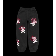 Kids Face Özel Tasarım Ayıcıklar Baskılı Ultra Hafif Ter Tutmayan Yazlık Kız Çocuk Eşofman Altı