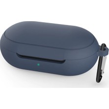 Dmay Samsung Galaxy Buds Uyumlu Mat Silikon Kılıf+Kanca