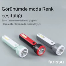 Farissu Gold Kama  Şarjlı Taşınabilir El Feneri 200 Metre Aydınlatma