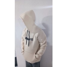 Sweatshirt Genç Injeksiyon Baskı 3 Iplik Şardonlu Çok Kalın Kapişonlu