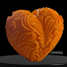 Civetta Dogal Dekoratif Vanilya Kukulu Kalp  Modeli Soyawa x  Mum
