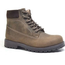 Rakerplus Neson Hakiki Deri Kum Rengi Kışlık Çocuk Bot Postal Ayakkabı