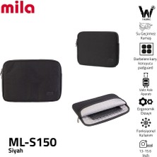 Mila Classone ML-S150 15.6 ,16 Inch Mila Serisi , Macbook ,mac Air, Laptop Kılıfı, Wtxpro su Geçirmez Kumaş- Siyah