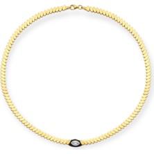 Gold Siyah Tasarım 14K Özel Seri Kolye