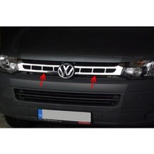 Vw Transpoter 2010-2014 Arası Krom Ön Panjur Çerçevesi 2 Parça Paslanmaz Çelik