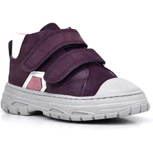 Rakerplus Tails Hakiki Deri Mor Cırtlı Çocuk Spor Bot