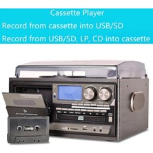 L'edoren KN-110 Vintage Plak CD Kaset USB Bluetooth Pikap