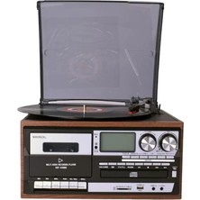 L'edoren KN-110 Vintage Plak CD Kaset USB Bluetooth Pikap