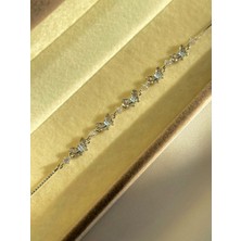 Harlofia Jewelry Çelik Minimalist Mavi Taşlı Kelebek Vadisi Bileklik