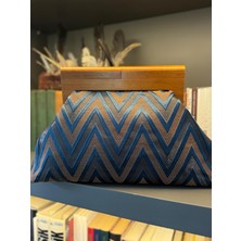 Jophiel Bahram - Ahşap Burslu Kumaş Portföy Çanta, Clutch, El Çantası, Çanta