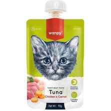 Wanpy Taze Ton Balıklı ve Tavuklu Et Ezmesi 90 gr Doğal Kedi Ödülü Tüm Yaşlar İçin Lezzetli