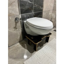 Homdep Tuvalet Wc Taburesi Basamak Klozet Altı Tabure Ayak Destek Taburesi Çocuk Yetişkin Siyah Renk