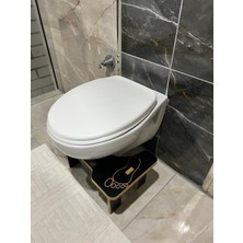 Homdep Tuvalet Wc Taburesi Basamak Klozet Altı Tabure Ayak Destek Taburesi Çocuk Yetişkin Siyah Renk