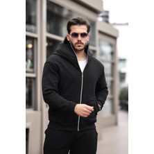 Ninja 3 Iplik Fermuarlı Ceket Siyah