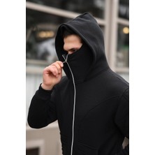 Ninja 3 Iplik Fermuarlı Ceket Siyah