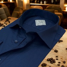Gömlek Galerisi Slim Fit Dar Kesim Düz Erkek Pamuk Gömlek