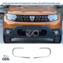 Ebal Oto Dacia Duster Krom Sis Farı Çerçevesi 2 Prç. 2018 Model Ve Üzeri Paslanmaz çelik