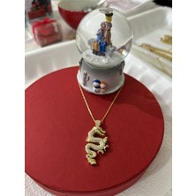 Ejder 14K Altın Kaplama Kolye