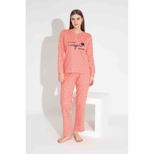 Tarp Somon Yıldızlı Interlok Anne Pijama Takımı 6400-S