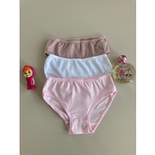 Elm Karışık Desen Ribanalı Modal 3lü Kız Slip Set S-61