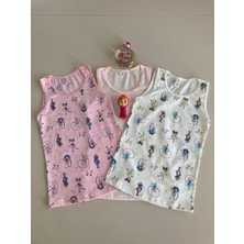 Yağmur Giyim Elm Karışık Desen 3lü Kız Çocuk Atlet Set A-76