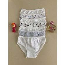 Elm Karışık Desen 7li Kız Slip Set S-53