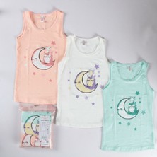 Yağmur Giyim Elm Karışık Desen 3lü Kız Çocuk Atlet Set A-121