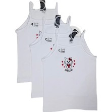Yağmur Giyim Gmş Ribana Beyaz 3lü Hello Kity Kız Çocuk Atlet Set A-3028