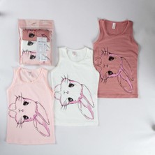 Yağmur Giyim Elm Karışık Desen 3lü Kız Çocuk Atlet Set A-120