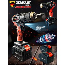 Germany Style GRM9007 48V 5 Ah Profesyonel Darbeli Yüksek Tork Kömürsüz Motor Güçlendirilmiş Çift Ak