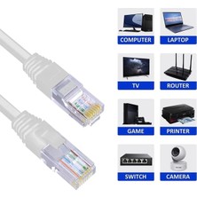 Cat6 EZRJ45 Utp Patch Kablo Fabrikasyon Internet Ethernet Modem Kablosu RJ45 Uçlu Jacklı Network Adsl 2 Metre