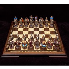 Büyük iskender - Pers Kralı Dairus Satranç Takımı (Şah 12 cm)