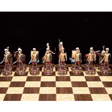 Büyük iskender - Pers Kralı Dairus Satranç Takımı (Şah 12 cm)