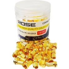 Rose Rc-50 Rg6 Gold F Konnektör 18MM - Kutulu 100ADET