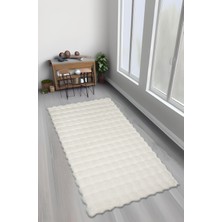 Feel Home Bubble Tavşan Tüyü, Kaymaz Süet Taban, Süper Soft, Ultra Lüks, Yıkanabilir Halı