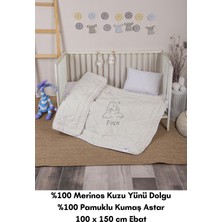 Foçatex %100 Yün Bebek Yorganı (YÜN BEBEK YASTIK HEDİYEMİZDİR) 100 X 150 Cm