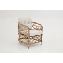 Divona Home Palm Alüminyum Rattan 2+1+1+Masa Bahçe Balkon Takımı