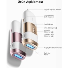 Airbot Aria Opal Lazer Epilasyon Cihazı - IPL Buz Soğutmalı Epilasyon Makinesi - Rose Gold