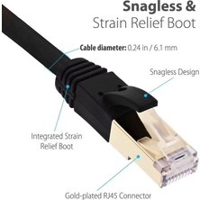 Yeni Nesil RJ45 Kablo CAT7U/FTP Patch Altın Kaplama Korumalı Yüksek Hızlı 10GB/SN Ağ Lan Ethernet Kablosu 2 Metre