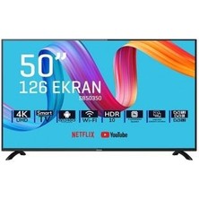 Saba SB50350  50" 127 Ekran Uydu Alıcılı 4K Ultra HD Android Smart LED TV