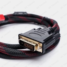 Derwell HDMI To DVI 24+5 DVI To HDMI Kablo Altın Uçlu Hdmı-Dvı Kablosu Erkek Tv Hd Pc Projektör Aparat